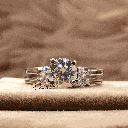 Round Cut Diamond 3 Stone Style Bridal Set Wedding Ring For Women 