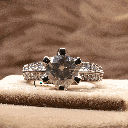Round Cut Diamond Solitaire With Accent Engagement Ring For Women 