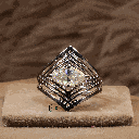 Off White Marquise Cut Diamond Solitaire Engagement Ring For Women  
