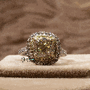 Yellow Cushion Cut Diamond Double Halo Style Engagement Ring For Women