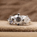 Round Cut Diamond 3 Stone Style Engagement Ring For Women