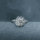 Round Cut Diamond Floral Style Engagement Ring For Women
