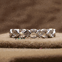 Princess Cut Diamond Half Eternity Wedding Band For Women