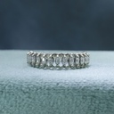 Marquise Cut Diamond Half Eternity Wedding Band For Women