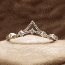 Round Cut Diamond Half Eternity Wedding Band For Women