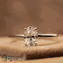 Oval Cut Diamond Solitaire Style Engagement Ring For Women