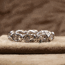 Round Cut Diamond Full Heavy Eternity Wedding Band For Women 