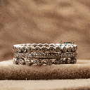 Round Cut Diamond Excellent Style Trio Set Wedding Band For Women 