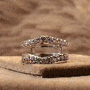 Round Cut Diamond Half Eternity Wedding Band For Women