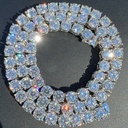 8.00MM Round Cut Diamond Tennis Chain For Men 