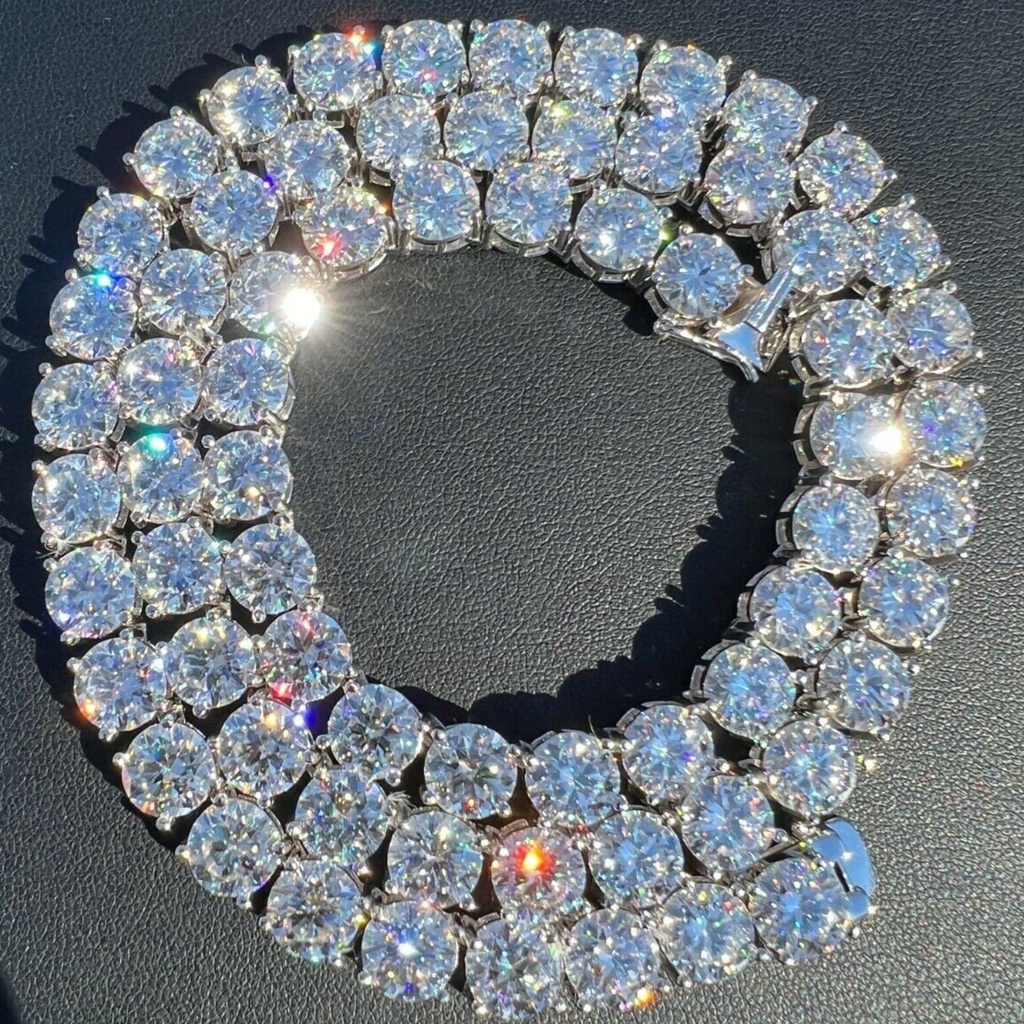 9.00MM Round Cut Diamond Tennis Chain For Men