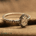 Pear Cut Diamond Halo With Solitaire Accents Engagement Ring For Women