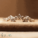 Round Cut Diamond Half Eternity Wedding Band For Women