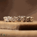Marquise and Round Cut Diamond Half Eternity Wedding Band For Women 