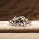 Asscher And Marquise Cut Diamond 7 Stone Diamond Engagement Ring For Women