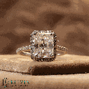 Radiant And Round Cut Hidden Halo With Accent Style   Engagement Ring For Women