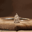 Pear Cut Diamond Solitaire Style Engagement Ring For Women