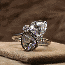 Pear And Round Cut Diamond Unique Style Engagement Ring For Women 
