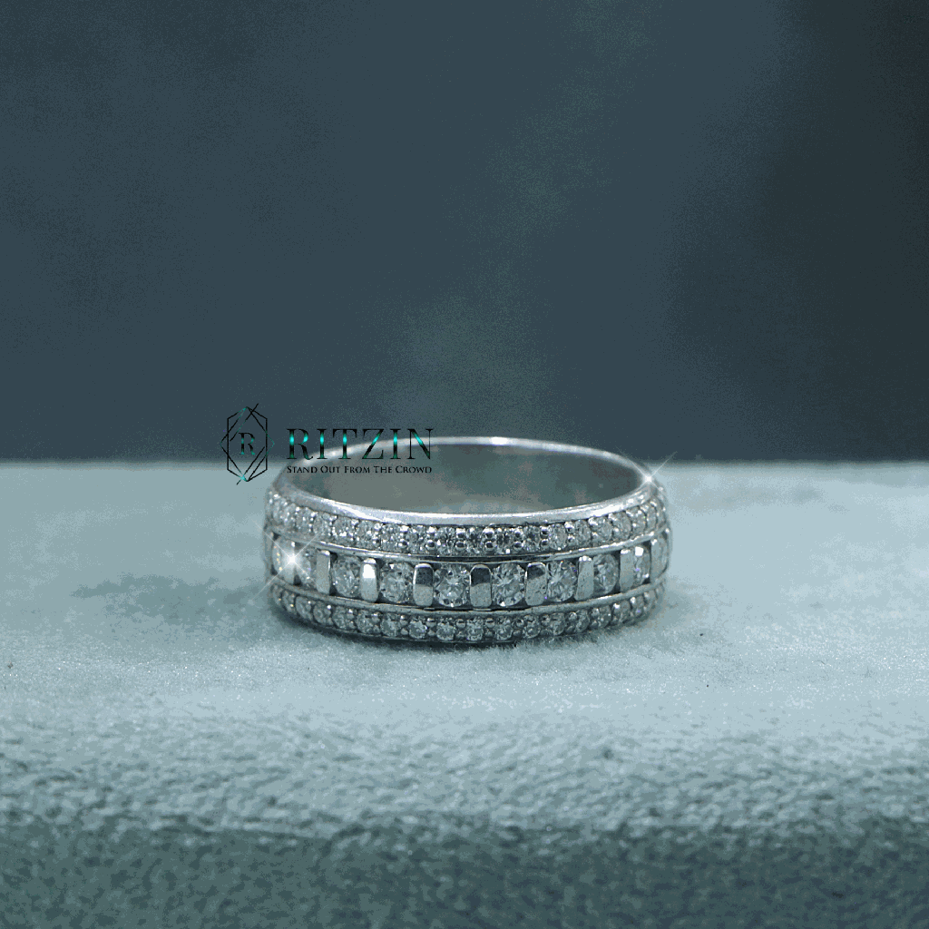 Round Cut Diamond Full Eternity Wedding Band For Women