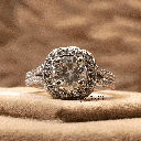 Round Cut Diamond Hidden Halo With Solitaire Accents Engagement Ring For Women