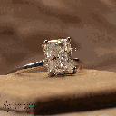 Radiant Cut Diamond Hidden Halo Style Engagement Ring For Women