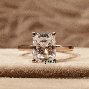 Radiant Cut Diamond Hidden Halo Style Engagement Ring for Women