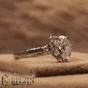 Pear And Round Cut Diamond 3 Stone Style Engagement Ring For Women 
