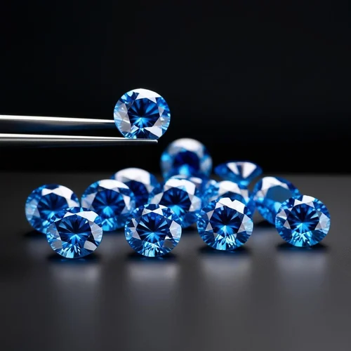 Round 0.8mm CVD Fancy Blue