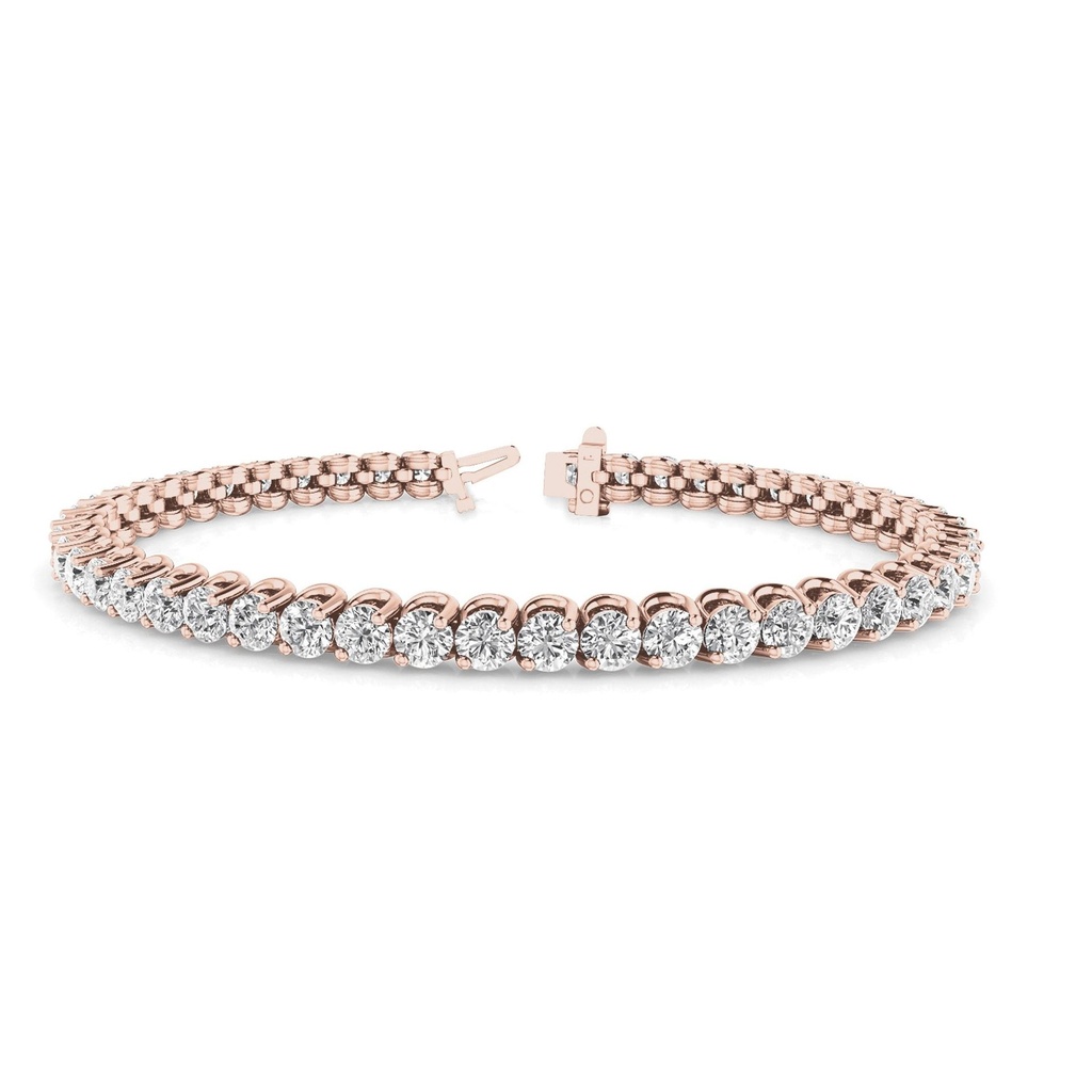 Round Cut Diamond Tennis Chain For Women Excellent Style