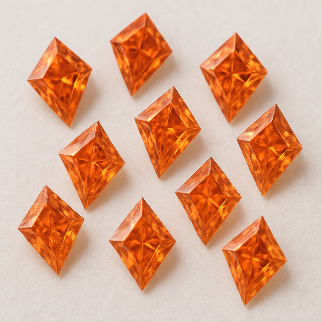 6.5 × 4.5 mm Kite CVD Orange