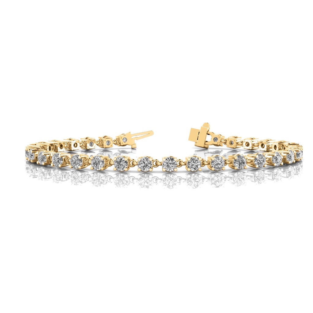 Round Cut Diamond Tennis Bracelet For Women Excellent Style 