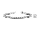 Round Cut Diamond Tennis Bracelet For Women Excellent Style Prong Setting