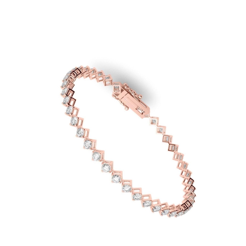 Round Cut Diamond Excellent Style Tennis Bracelet For Women