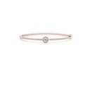 Round Cut Diamond Daisy Traditional Bangle Bracelet For Women Excellent Style