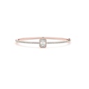 Emerald Cut Diamond Dallas Traditional Bangle Bracelet For Women