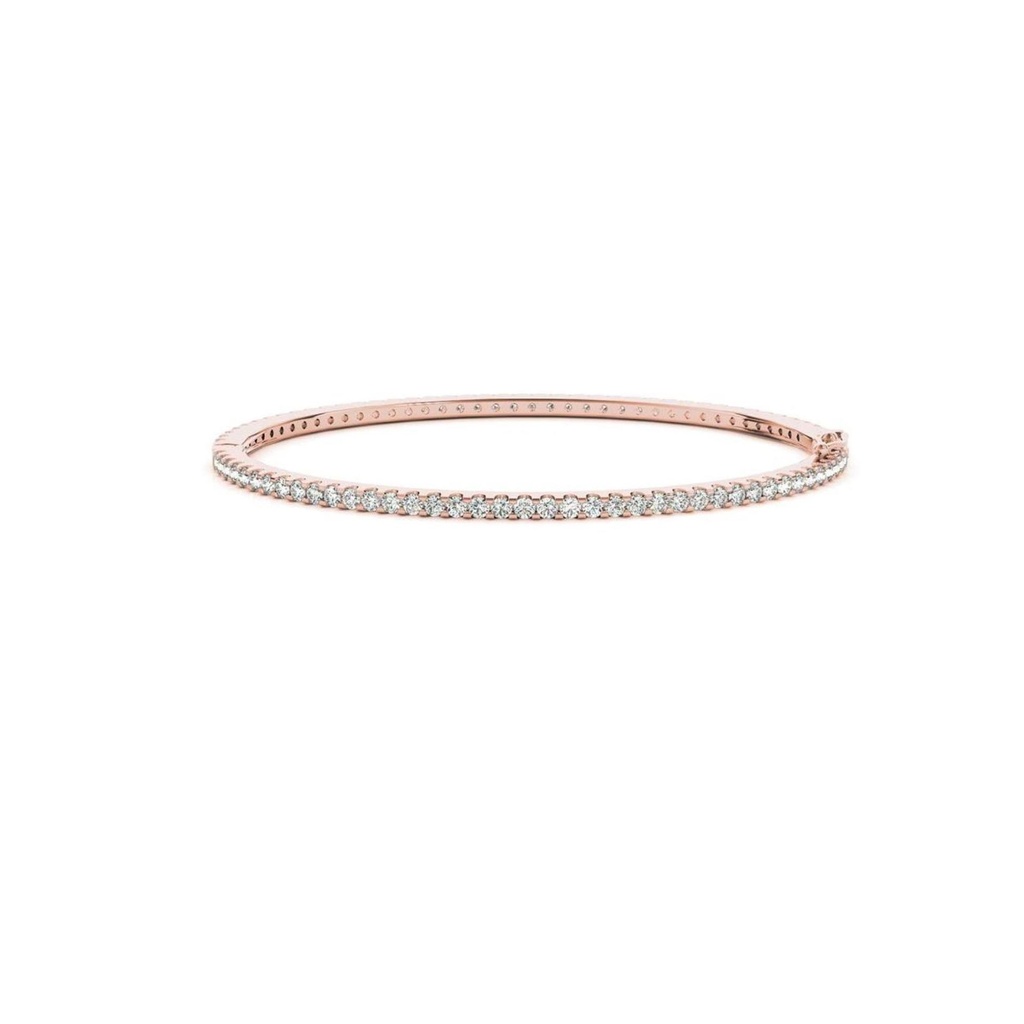 Round Cut Diamond Lucy Traditional Bangle Bracelet For Women Unique Style