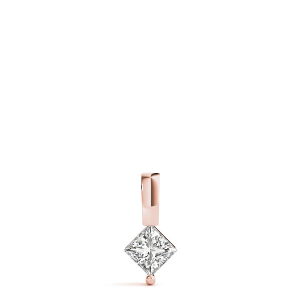  Princess Cut Diamond Charm Pendant Pendant For Women