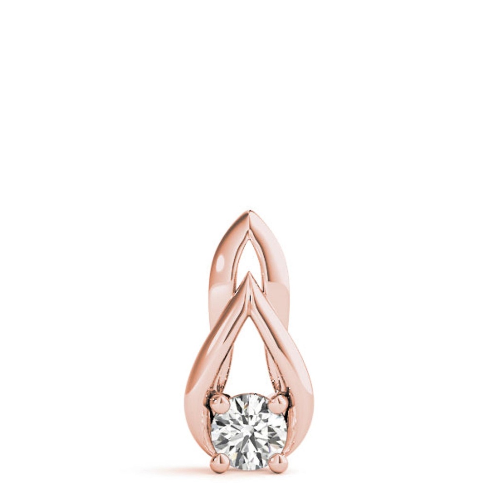 6.50MM Round Cut Diamond Geneva Drop With Charm Pendant For Women
