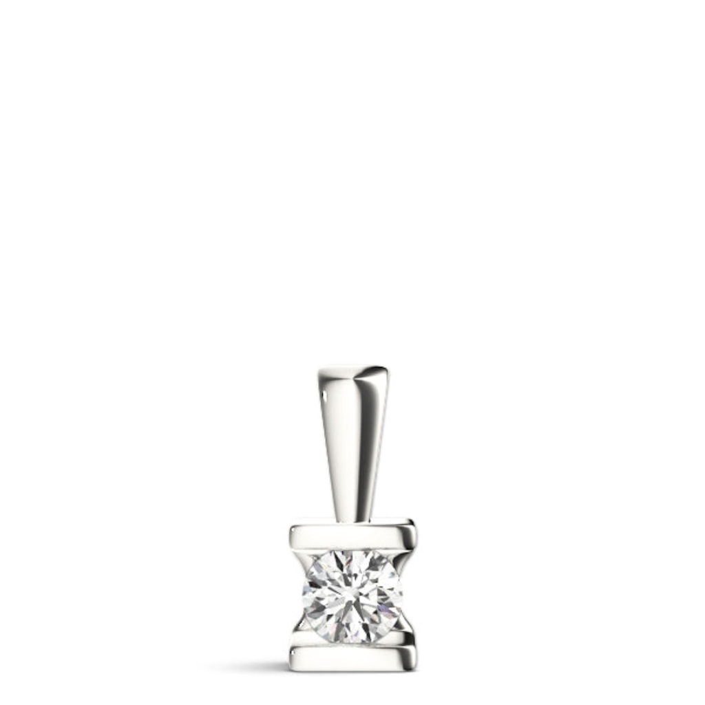 6.50MM Round Cut Diamond Bar Set Charm Pendant For Women Excellent Style
