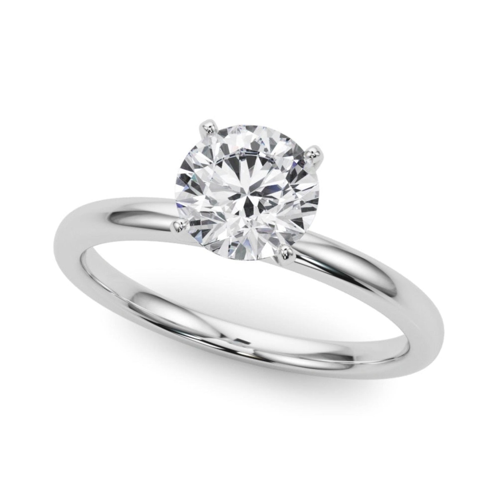 Round Cut Diamond  Solitaire Engagement Ring For Women