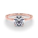 Round Cut Diamond Zinnia Solitaire Engagement Ring For Women