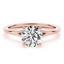 Round Cut Diamond Split Shank Style Engagement Ring For Women Excellent Ring