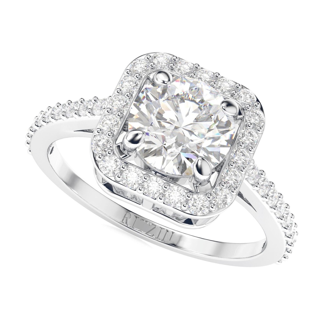  2.00CT Round Cut Halo Diamond Engagement Ring For Women