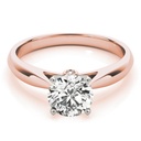 Round Cut Diamond Three Stone Hidden halo Engagement Ring For Women/Her