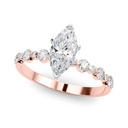Marquise Cut Diamond Solitaire With Accents Style Unique Design Engagement Ring for Women/Her Excellent Style