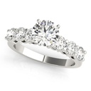 Round Cut Diamond Unique Style Solitaire With Accents Engagement Ring for Her/Women EEXcellent Style