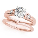 Round Cut Diamond Three Stone Style Engagement Ring for Her/Women/Excellent Style
