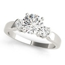 Round Cut Diamond Three Stone Style Engagement Ring for Her/Women Every Women Wearing Ring