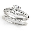 Round Cut Diamond Unique Style Bridal Set Wedding Ring For Her/Women