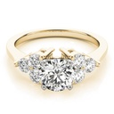 Round Cut Diamond Seven Stone Style Engagement Ring For Her/Women